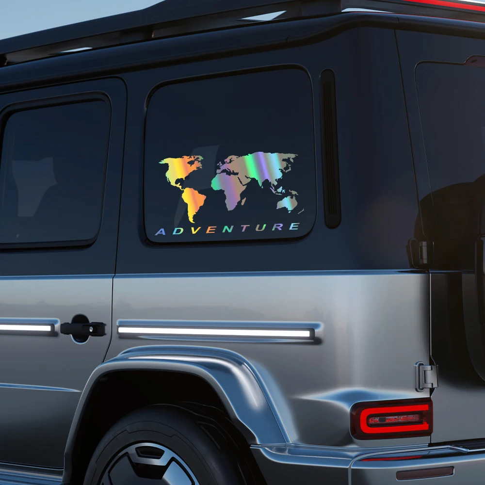 Laptop Accessories World - Wereldkaart Avontuur Autosticker Auto Motorfiets Truck