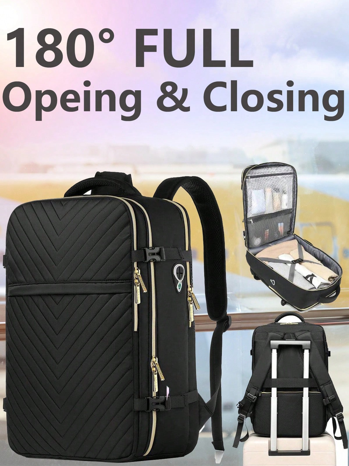 Laptop Bag Waterproof - Grote handbagage reisrugzak - Vliegtuiggoedgekeurde waterdichte