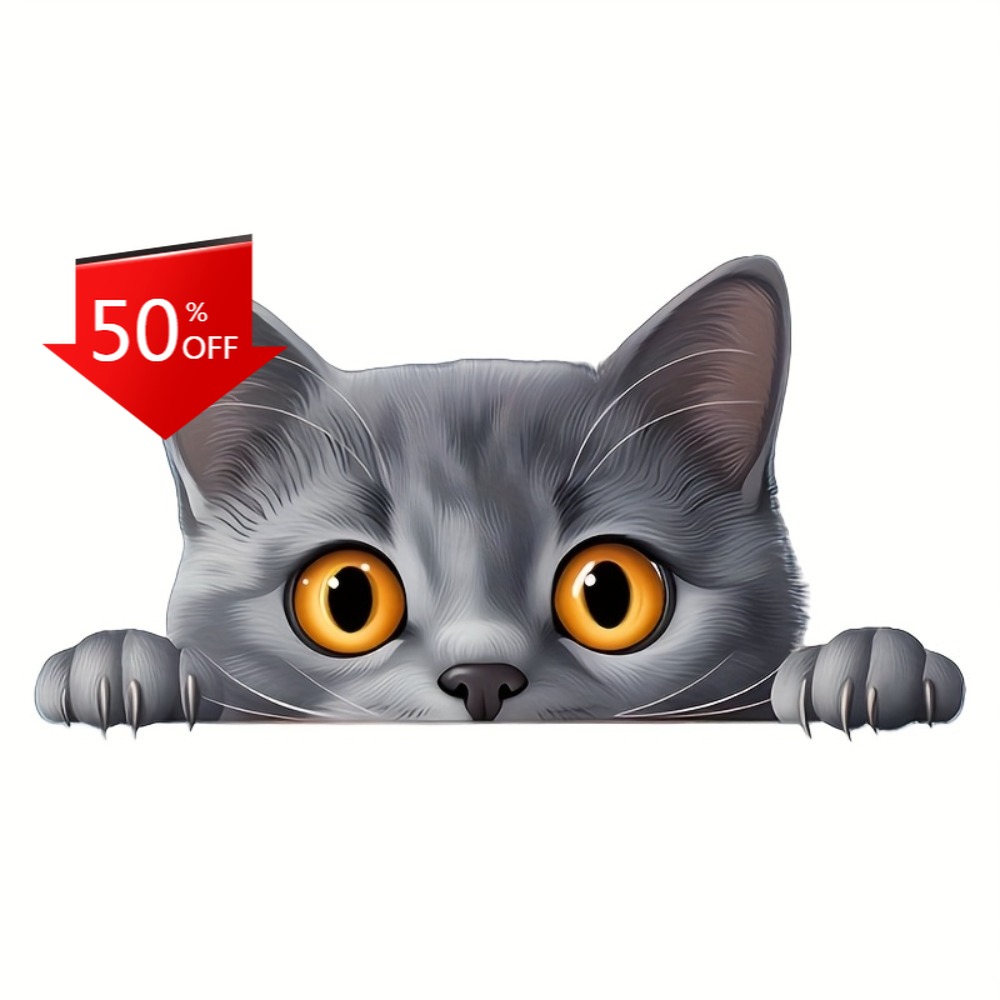 Laptop Unique Accessories - Een kleine grijze kat schattige auto