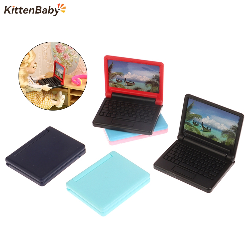 Laptop Accessories Computer - 1 Stuks 1/12 Poppenhuis Kantoor Computer