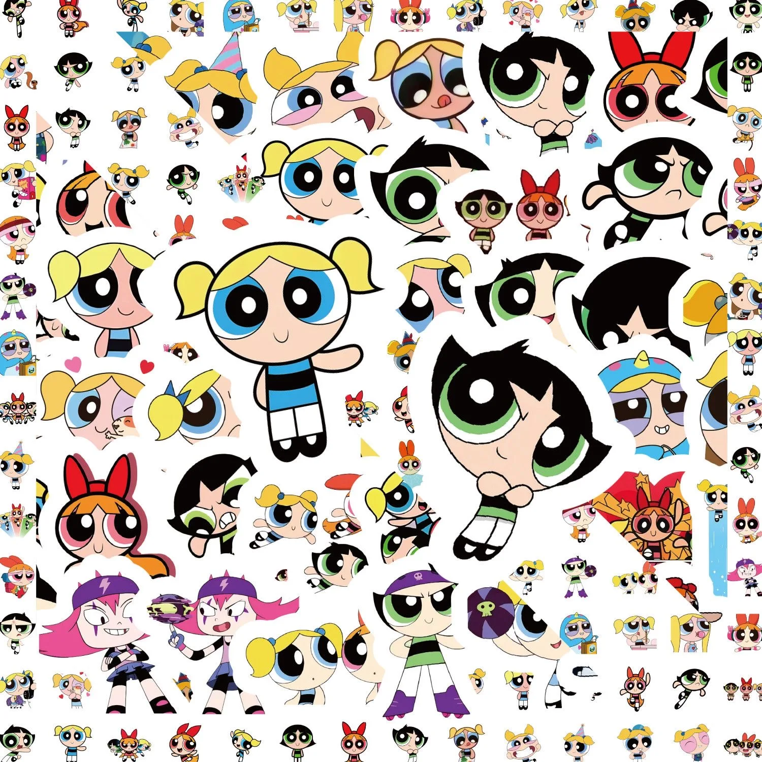 Laptop Bag Waterproof - 100 stuks Powerpuff Girls Stickers Cartoon