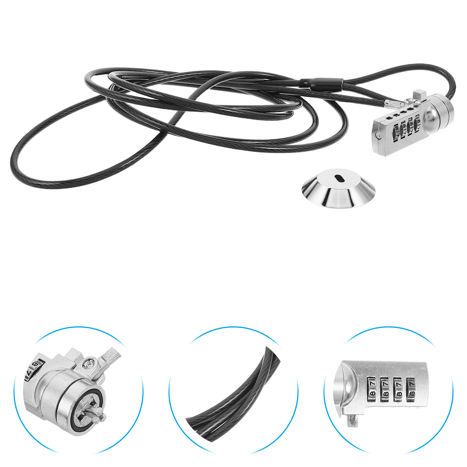 Laptop Lock Cable - 1Set Combinatie Laptop Slot 4-Cijferig Resetbaar