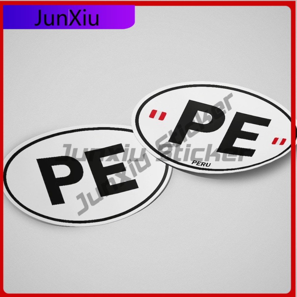 Laptop Unique Accessories - Peru PE Sticker Ovale Vlag Waterdichte