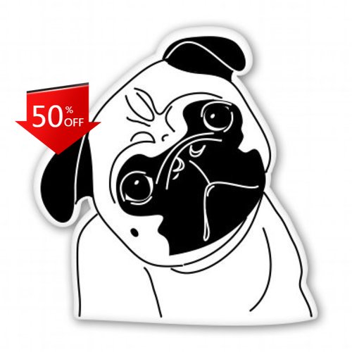 Laptop Unique Accessories - Pug Face Unieke camperbootmuren Laptop Waterdichte