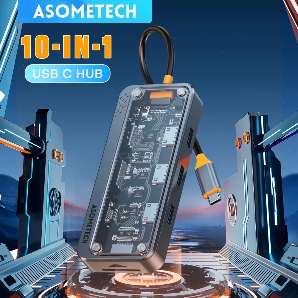 Laptop Accessories For Programmers - 10 in 1 hub USB 3.0