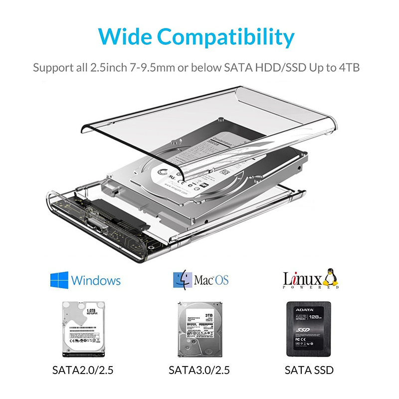 USB Type C Transparante 2,5 In - Laptop Accessories Distributor recensie en prijs