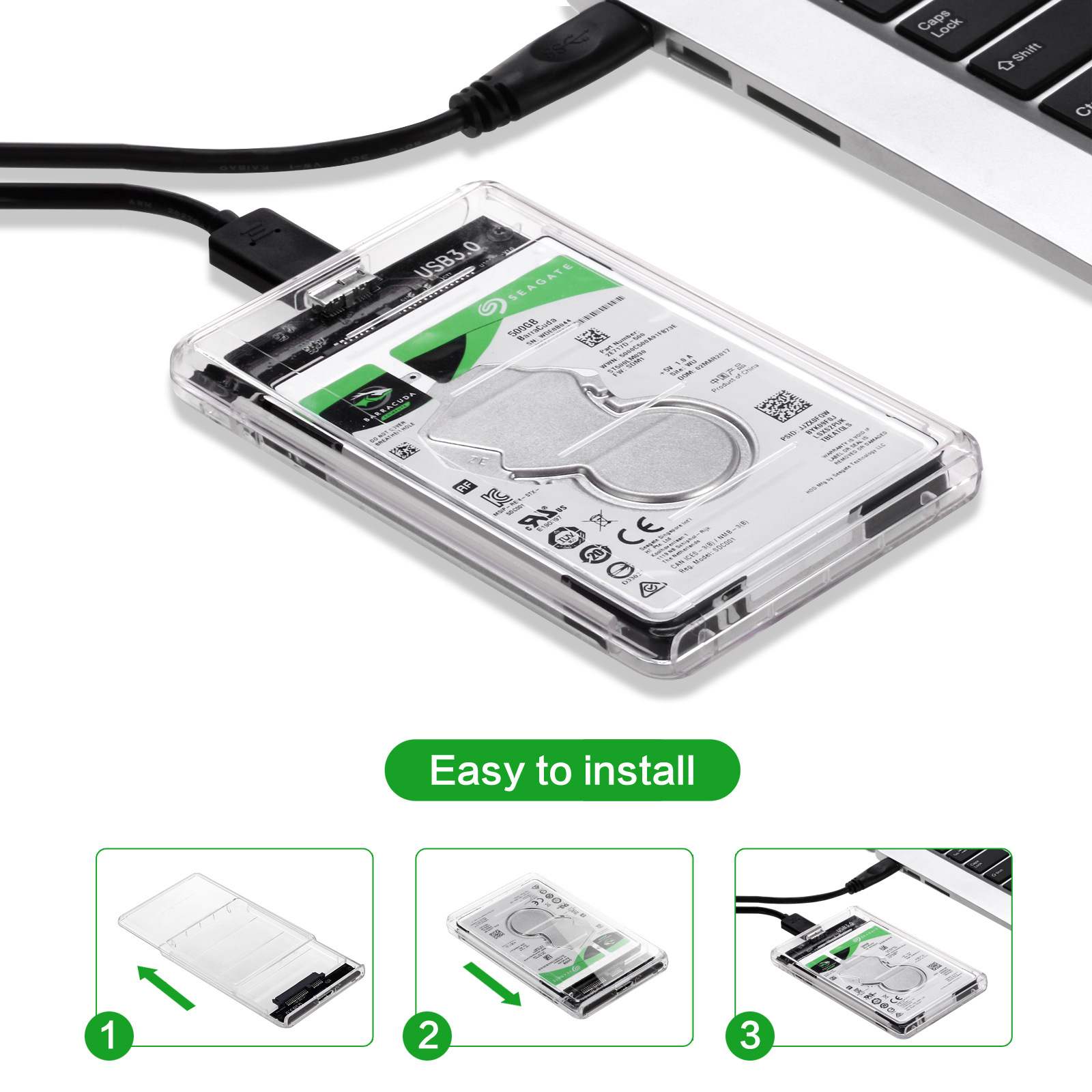 USB Type C Transparante 2,5 In - Laptop Accessories Distributor recensie en prijs