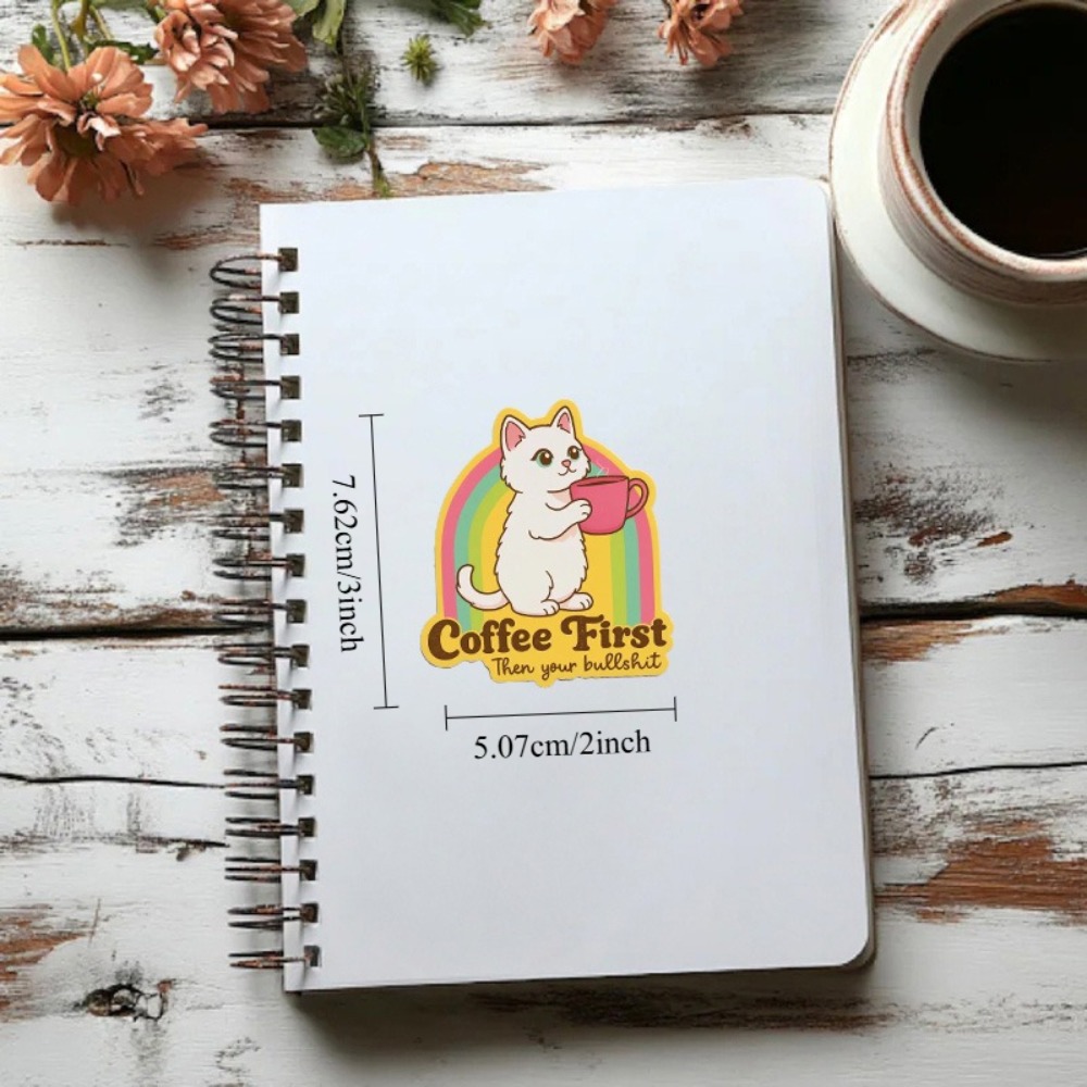 Leuke koffie kattenstickers Re - Laptop Unique Accessories recensie en prijs