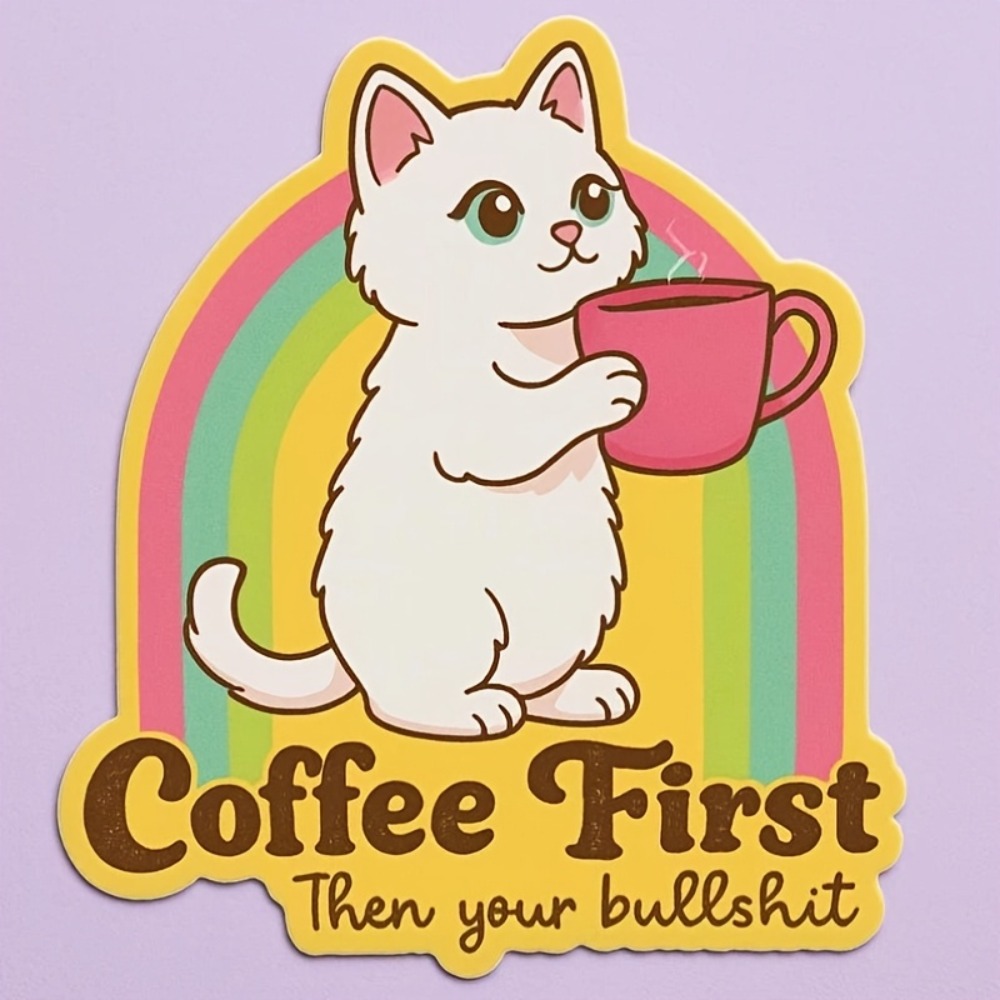Leuke koffie kattenstickers Re - Laptop Unique Accessories recensie en prijs