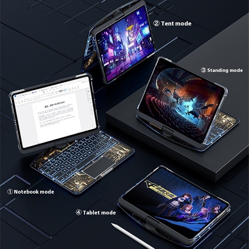 360 °   Draaibaar, verlicht dr - Laptop Accessories Keyboard Cover recensie en prijs