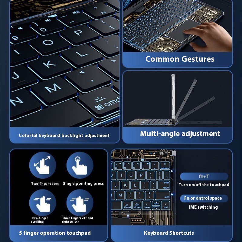 360 °   Draaibaar, verlicht dr - Laptop Accessories Keyboard Cover recensie en prijs