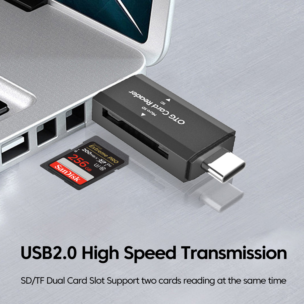 2-in-1 USB2.0 Kaartlezer SD TF - Laptop Accessories For Programmers recensie en prijs
